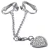 Intim ékszer - gioiello intimo a forma di cuore con strass - argento