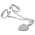 Intim ékszer - gioiello intimo a forma di cuore con strass - argento