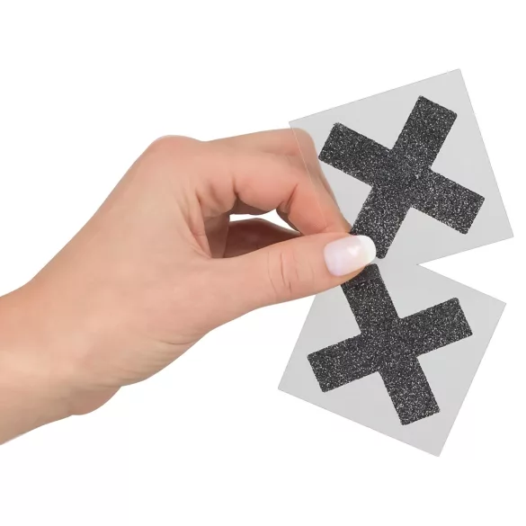 Adesivi brillanti per capezzoli - X