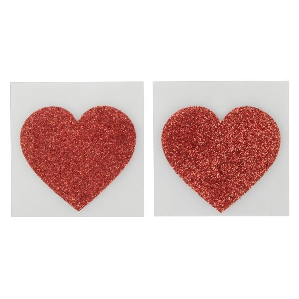 Scintillanti copri capezzoli a forma di cuore