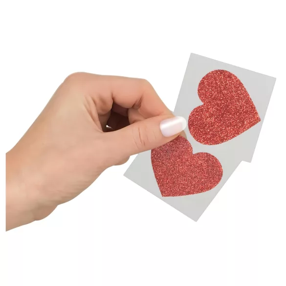 Cottelli - Adesivi scintillanti per capezzoli - cuore