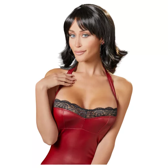 Cottelli - parrucca da donna nera liscia, accessorio per costume