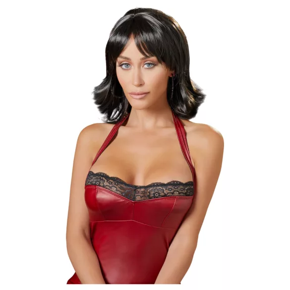 Cottelli - parrucca da donna nera liscia, accessorio per costume