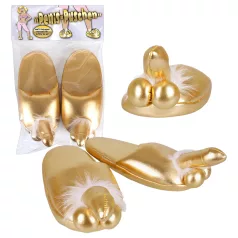 Pantofole con pene (oro)
