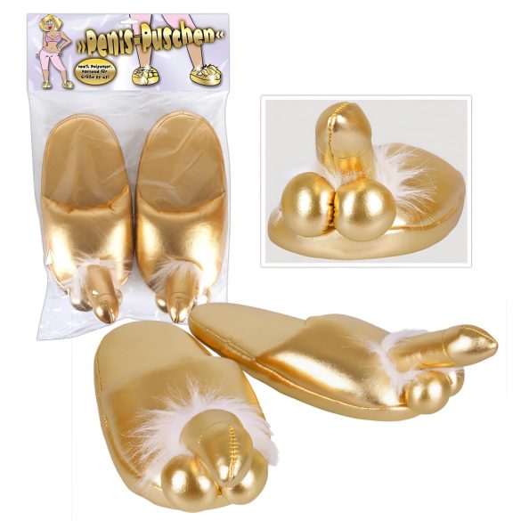 Pantofole con fallo - oro