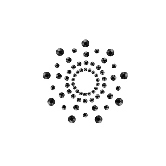 Adesivi per capezzoli con diamanti scintillanti (neri)