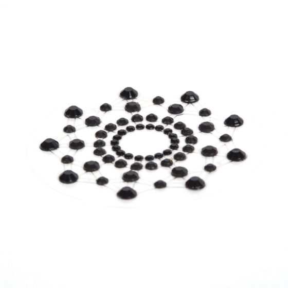 Stelline adesive lucenti per capezzoli (nero)
