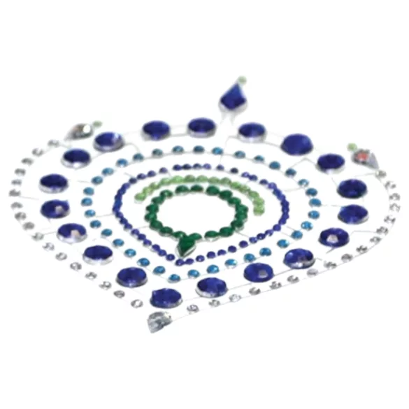 Set di gioielli intimi "Diamanti Luccicanti" - 3 pezzi (blu)