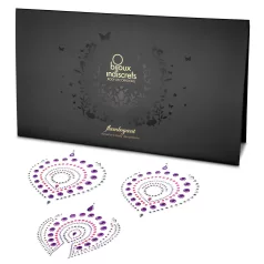   Set di gioielli intimi con diamanti scintillanti - 3 pezzi (rosa-lilla)