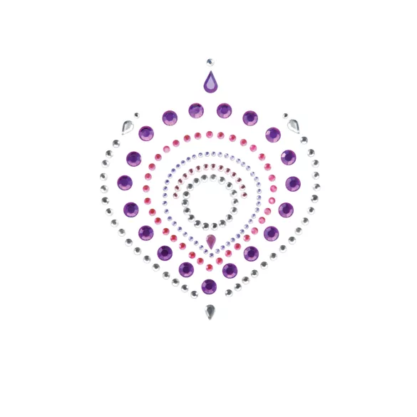 Set di gioielli intimi con diamanti scintillanti - 3 pezzi (rosa-lilla)