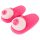 Pantofole in peluche rosa - a forma di seno