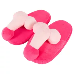 Plüss - ciabatte peluche a forma di pene - rosa