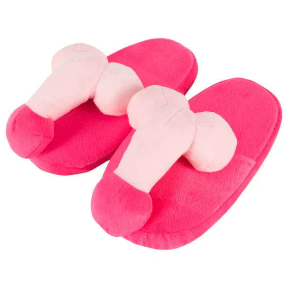 Plüss - ciabatte peluche a forma di pene - rosa