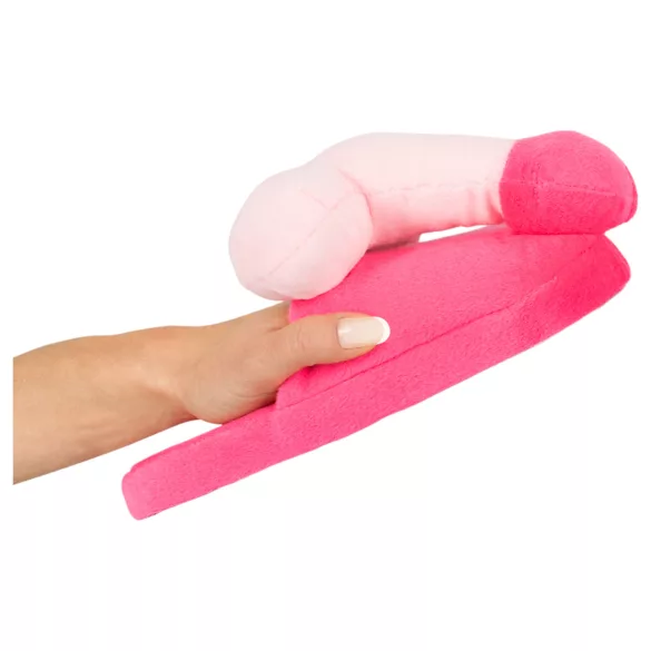 Plüss - ciabatte peluche a forma di pene - rosa