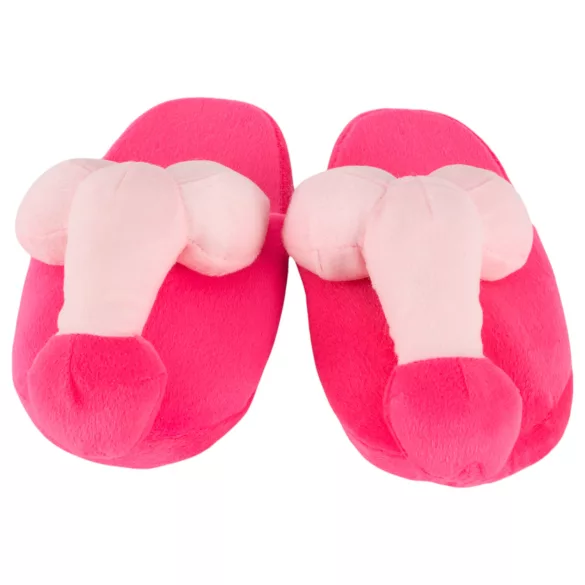 Plüss - ciabatte peluche a forma di pene - rosa