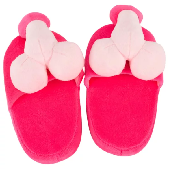 Plüss - ciabatte peluche a forma di pene - rosa