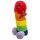 Pene di peluche arcobaleno - 30 cm