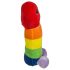 Pene di peluche arcobaleno - 30 cm