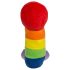Pene di peluche arcobaleno - 30 cm
