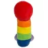Pene peluche - 30 cm (arcobaleno)