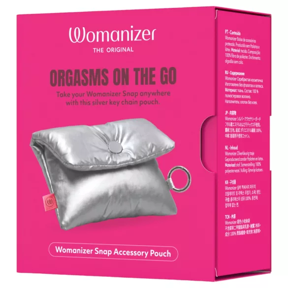 Womanizer Snap - sacchetto portatile con portachiavi (argento)