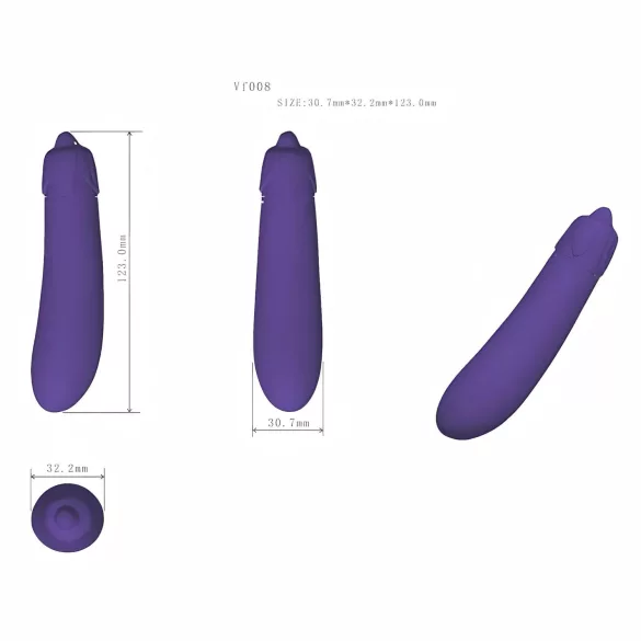 Lonely - vibratore realistico - silicone - viola