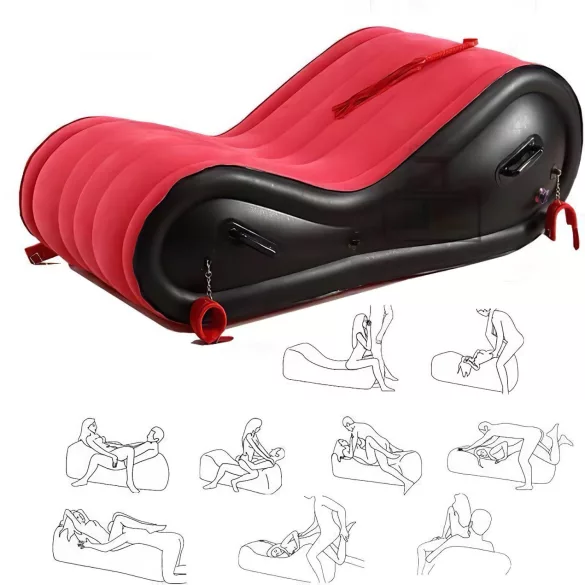 Magic Pillow - cuscino BDSM gonfiabile con manette - grande rosso
