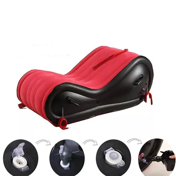 Magic Pillow - cuscino BDSM gonfiabile con manette - grande rosso