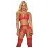 Mapalé - completino lingerie con reggicalze - rosso