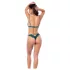 Mapalé - completo intimo donna - reggiseno e slip floreale - verde