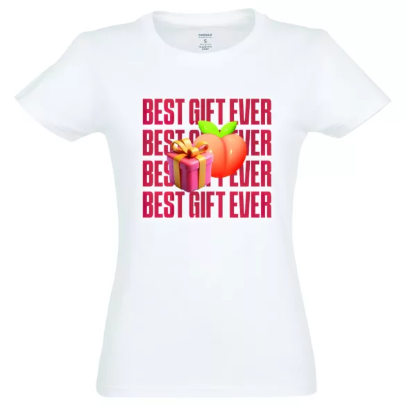 Best Gift Ever - maglietta donna - cotone bianco