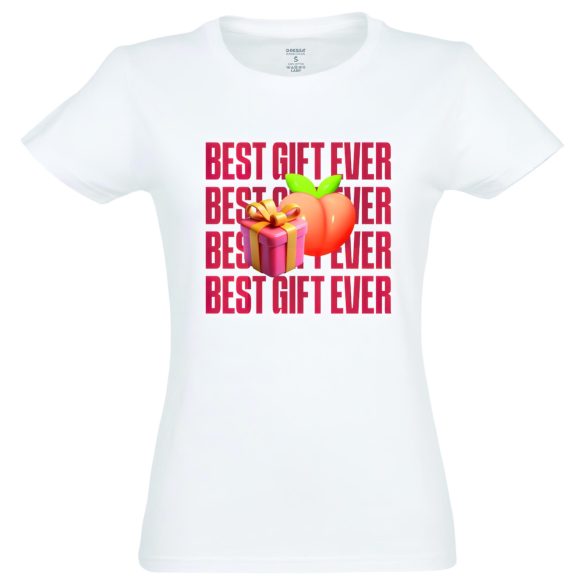Best Gift Ever - maglietta donna - cotone bianco - XXL