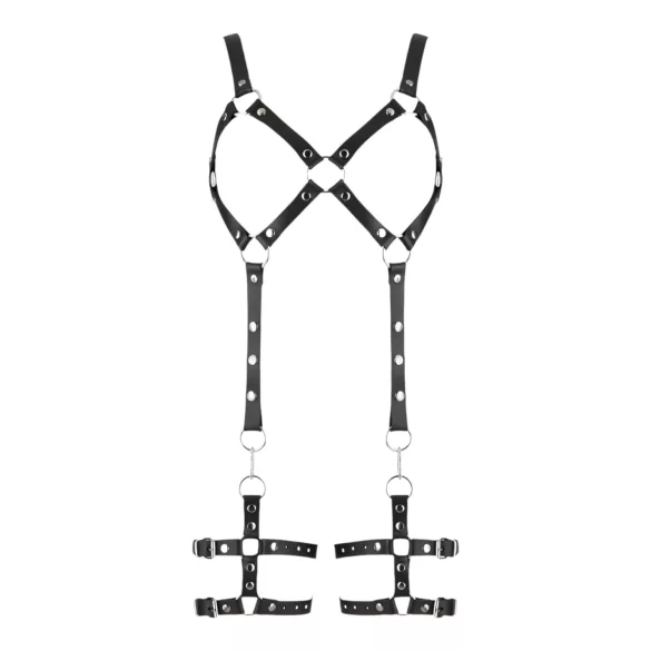 ZADO - body imbragatura in pelle - nero - L/XL
