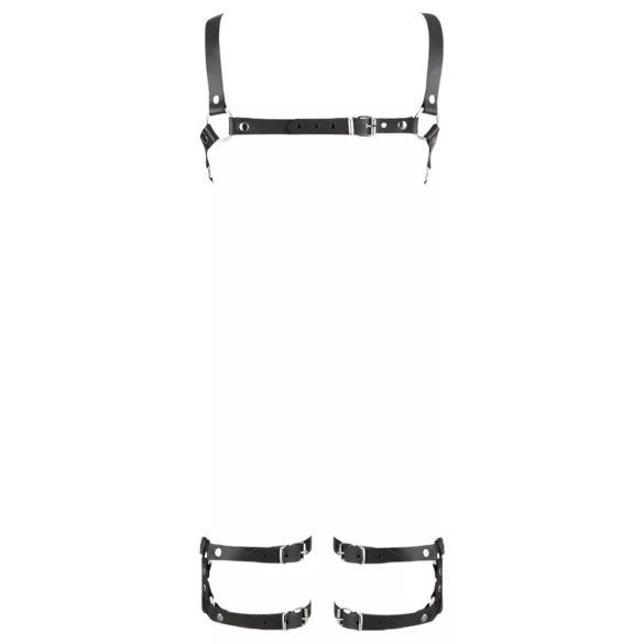 ZADO - body imbragatura in pelle - nero - L/XL