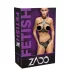 ZADO - set in pelle con slip strap-on (nero)