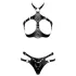 ZADO - set in pelle con slip strap-on (nero)