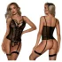 JSY 030 - completo di lingerie con lacci (nero)