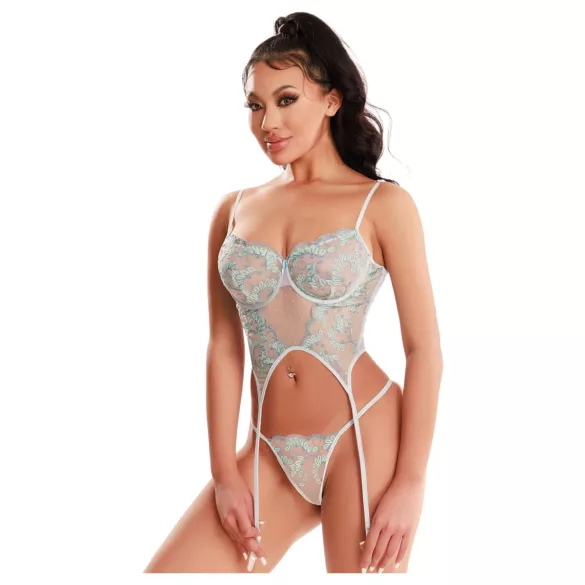 JSY 036 - completo di lingerie erotica (blu)