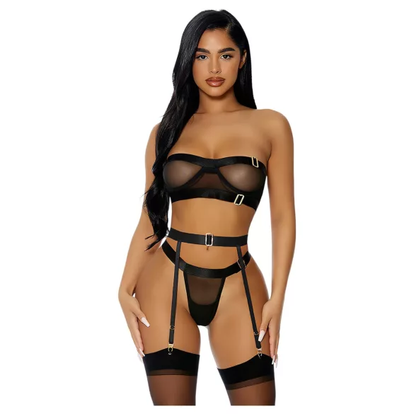 JSY 052 - set di lingerie erotica (nero)