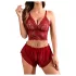JSY 058 - completo di lingerie erotica - rosso (L-XL)