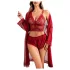 JSY 058 - completo di lingerie erotica - rosso (L-XL)