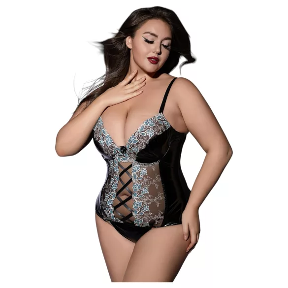 JSY 062 - completo intimo nero con lacci (XL-2XL)