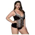 JSY 062 - completo intimo nero con lacci (XL-2XL)