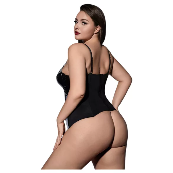 JSY 062 - completo intimo nero con lacci (XL-2XL)