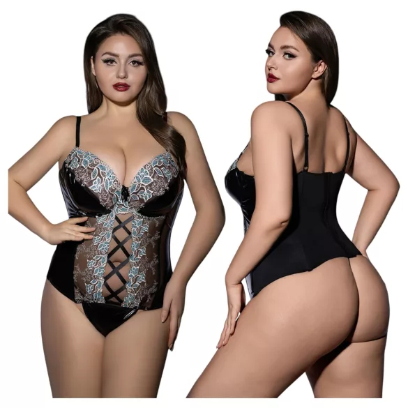 JSY 062 - completo intimo nero con lacci (XL-2XL)