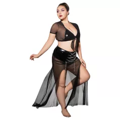 JSY 065 - completo babydoll nero (XL-2XL)
