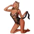 JSY 074 - costume da donna gatto (maculato nero)