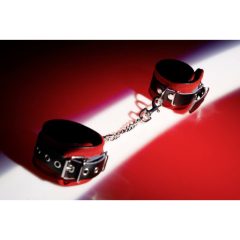   Accessorio di qualità in pelle per bondage, braccialetto polsino (rosso)