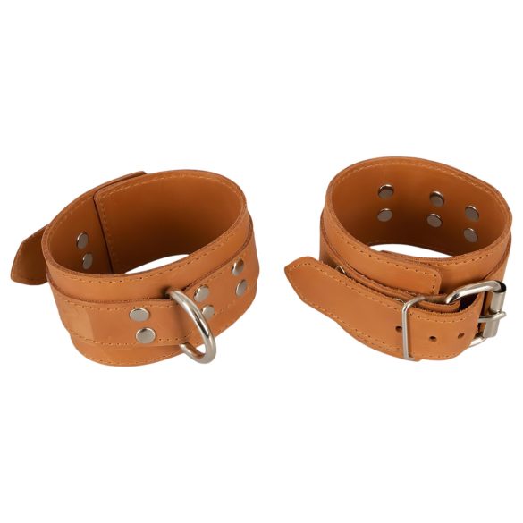 ZADO - manette in pelle marroni per polsi