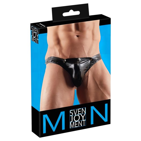 Tanga uomo con bottoni - nero - XL
